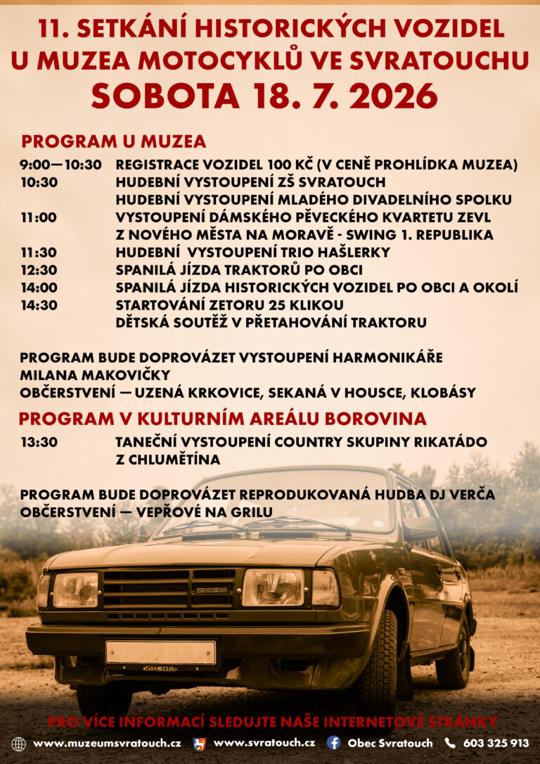 11. setkání historických vozidel – plakat
